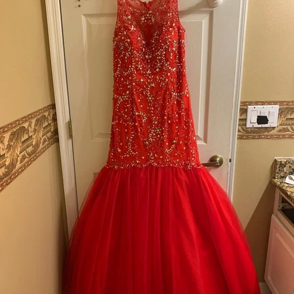 Dresses | Junior Prom Dress Size Large Only Worn Once Dress Is In Great  Condition | Poshmark